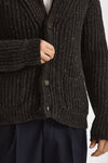 Cardigan in lana marrone men ( p - s ) - 2