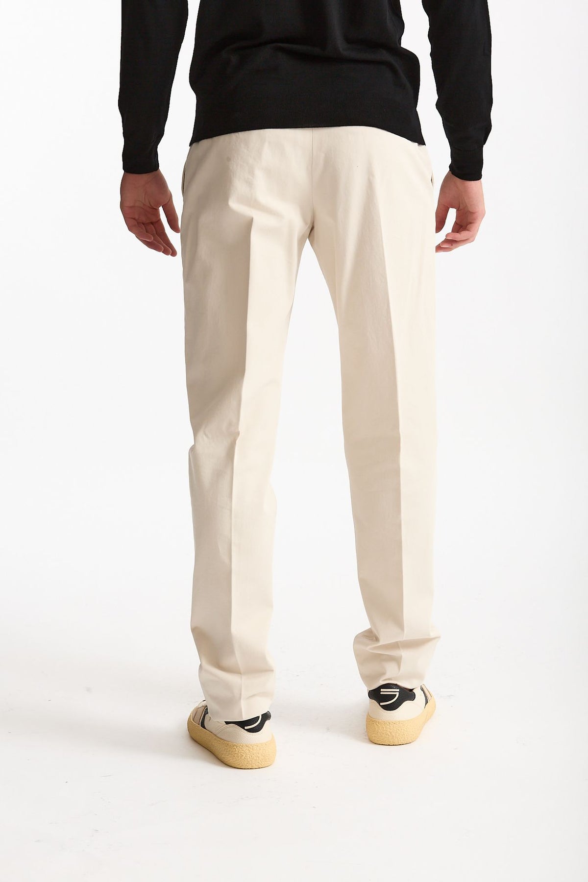 Pantalone HAMPTONS in cotone fermo panna men Pt torino - 3