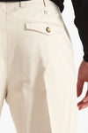 Pantalone HAMPTONS in cotone fermo panna men Pt torino - 7
