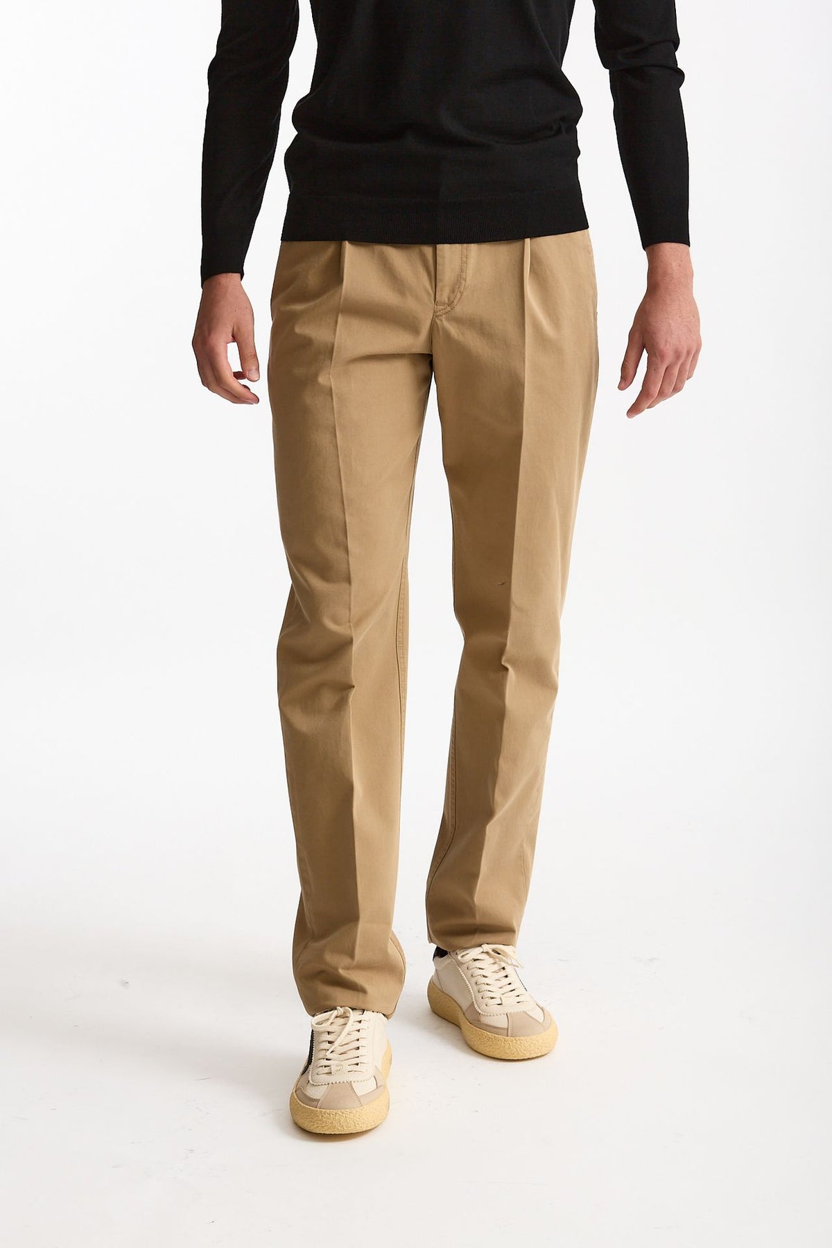 Pantalone HAMPTONS in cotone fermo cammello men Pt torino - 2