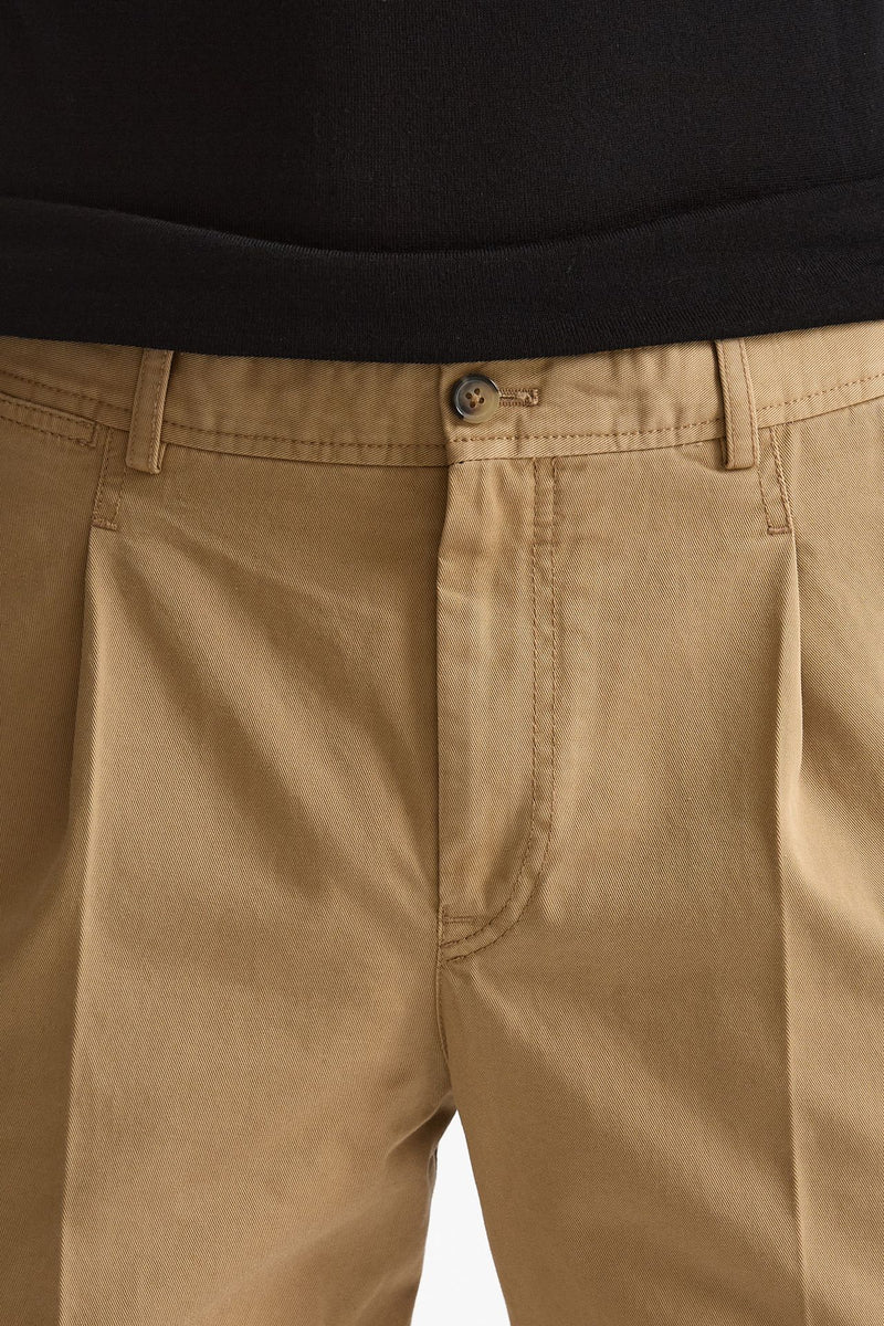 Pantalone HAMPTONS in cotone fermo cammello men Pt torino - 5