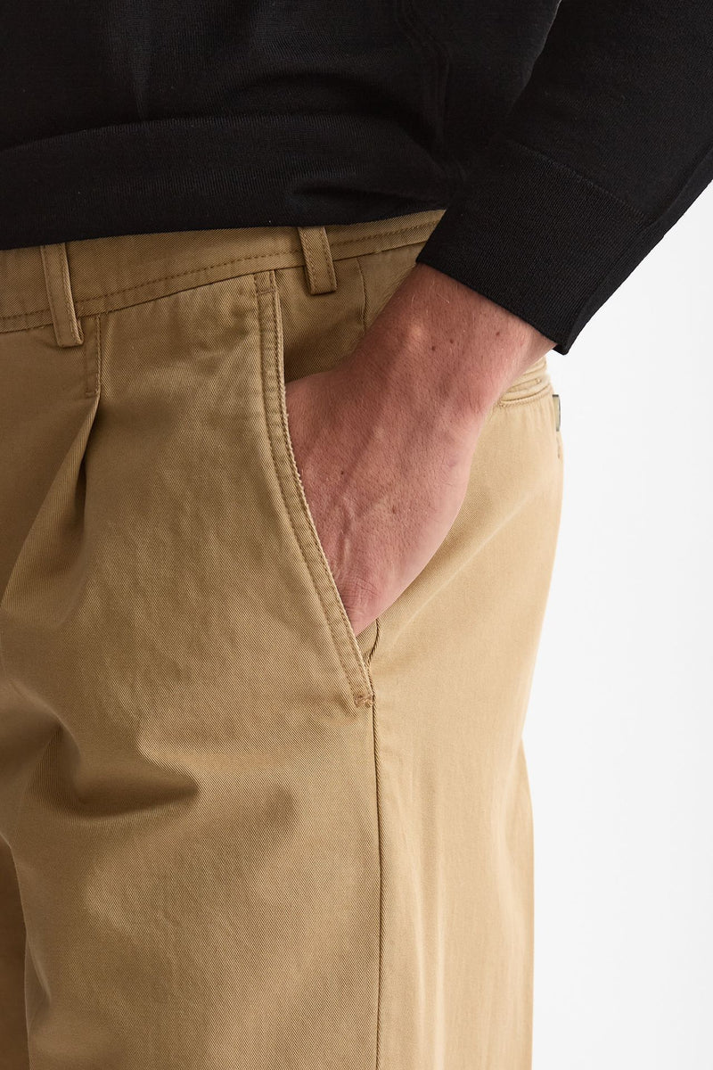 Pantalone HAMPTONS in cotone fermo cammello men Pt torino - 6