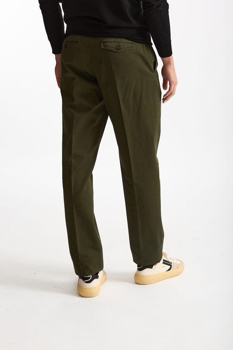 Pantalone HAMPTONS in cotone fermo verde men Pt torino - 3