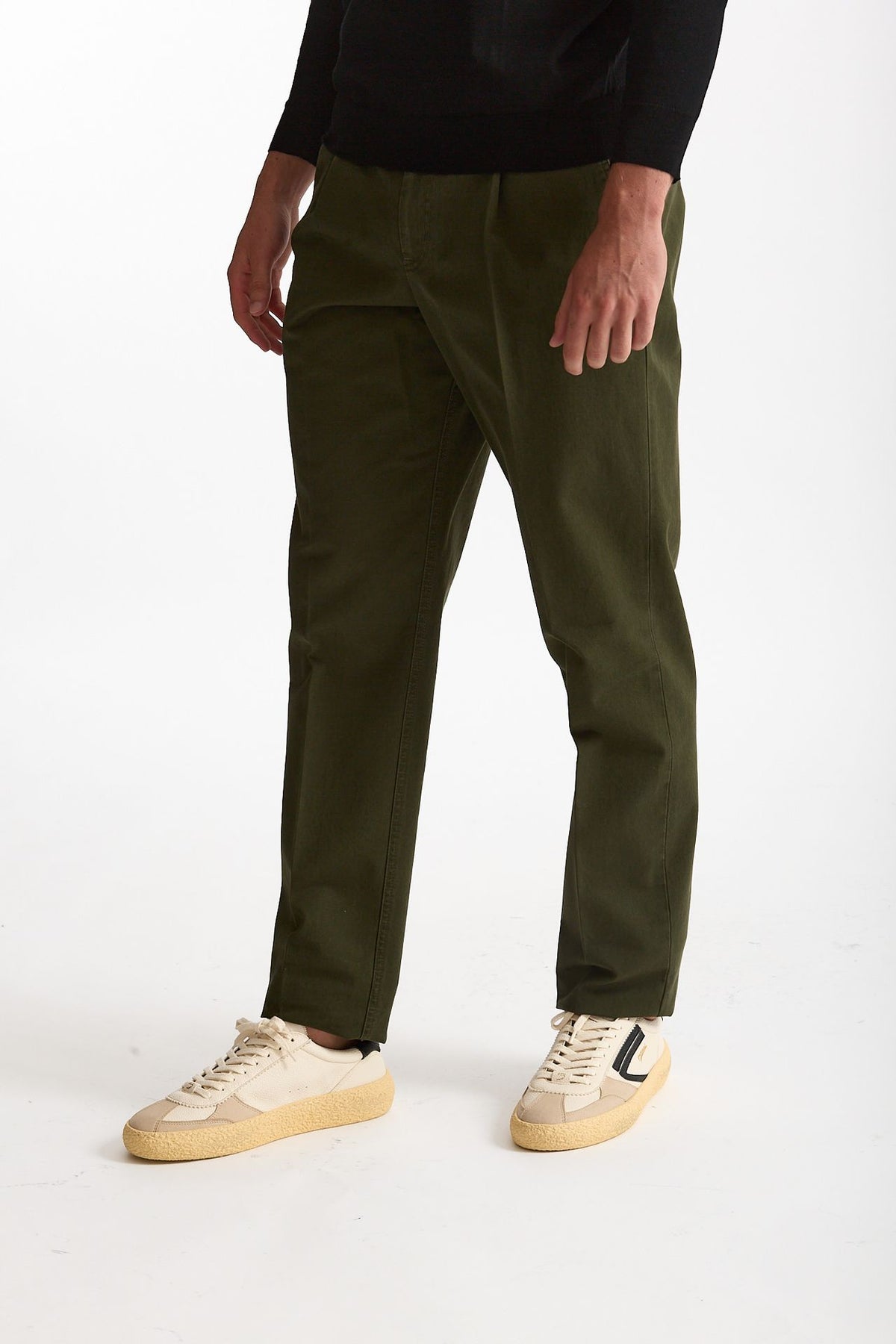 Pantalone HAMPTONS in cotone fermo verde men Pt torino - 1