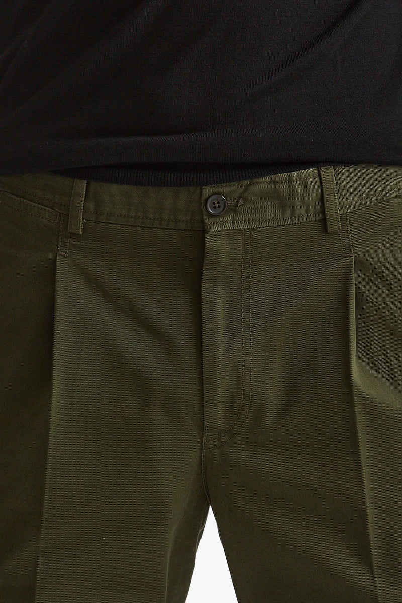 Pantalone HAMPTONS in cotone fermo verde men Pt torino - 5