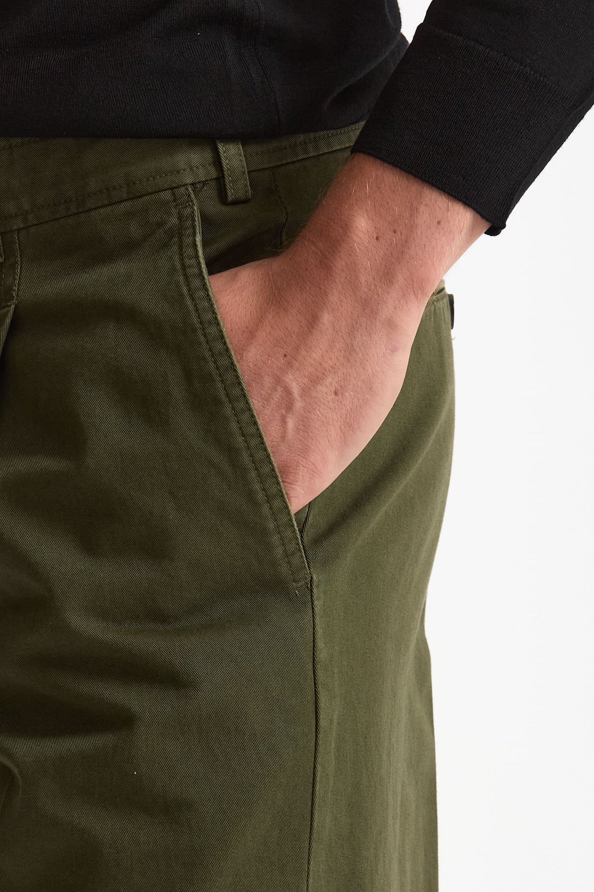 Pantalone HAMPTONS in cotone fermo verde men Pt torino - 6