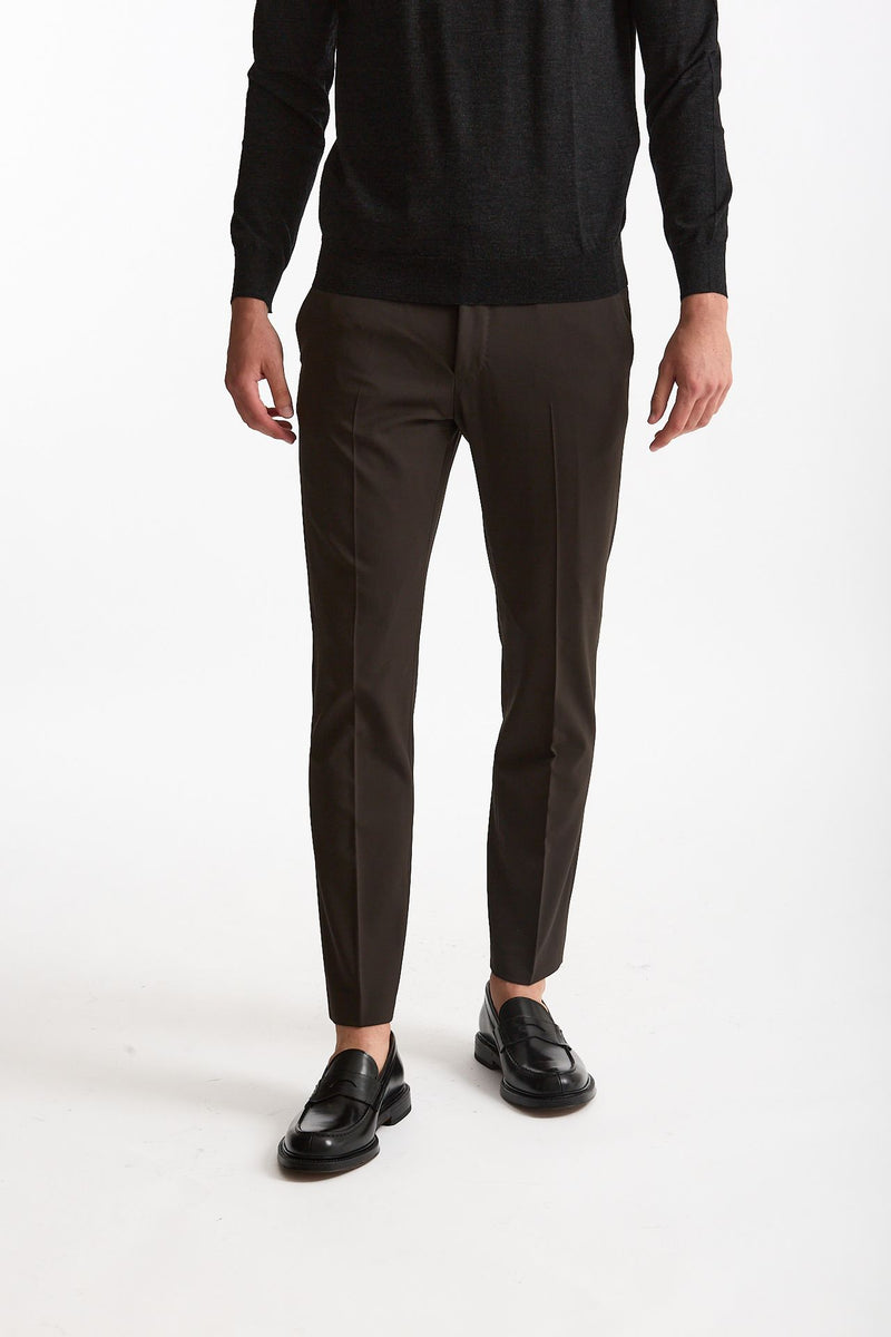 Pantalone in lana stretch EDGE- DIECI marrone men Pt torino - 1