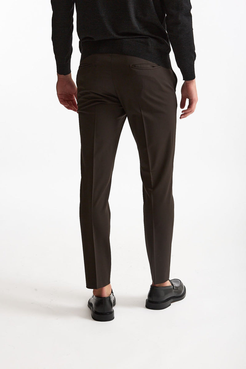 Pantalone in lana stretch EDGE- DIECI marrone men Pt torino - 3