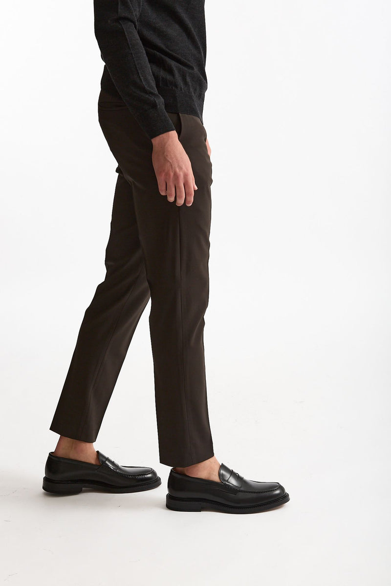 Pantalone in lana stretch EDGE- DIECI marrone men Pt torino - 4