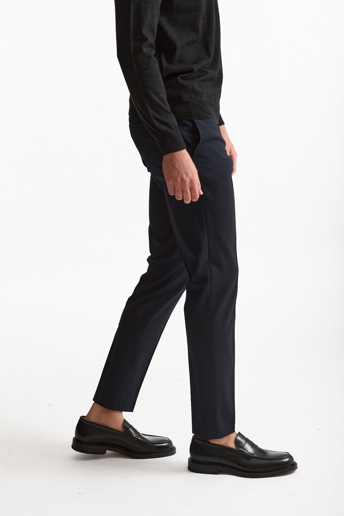 Pantalone in lana stretch EDGE- DIECI blu men Pt torino - 1