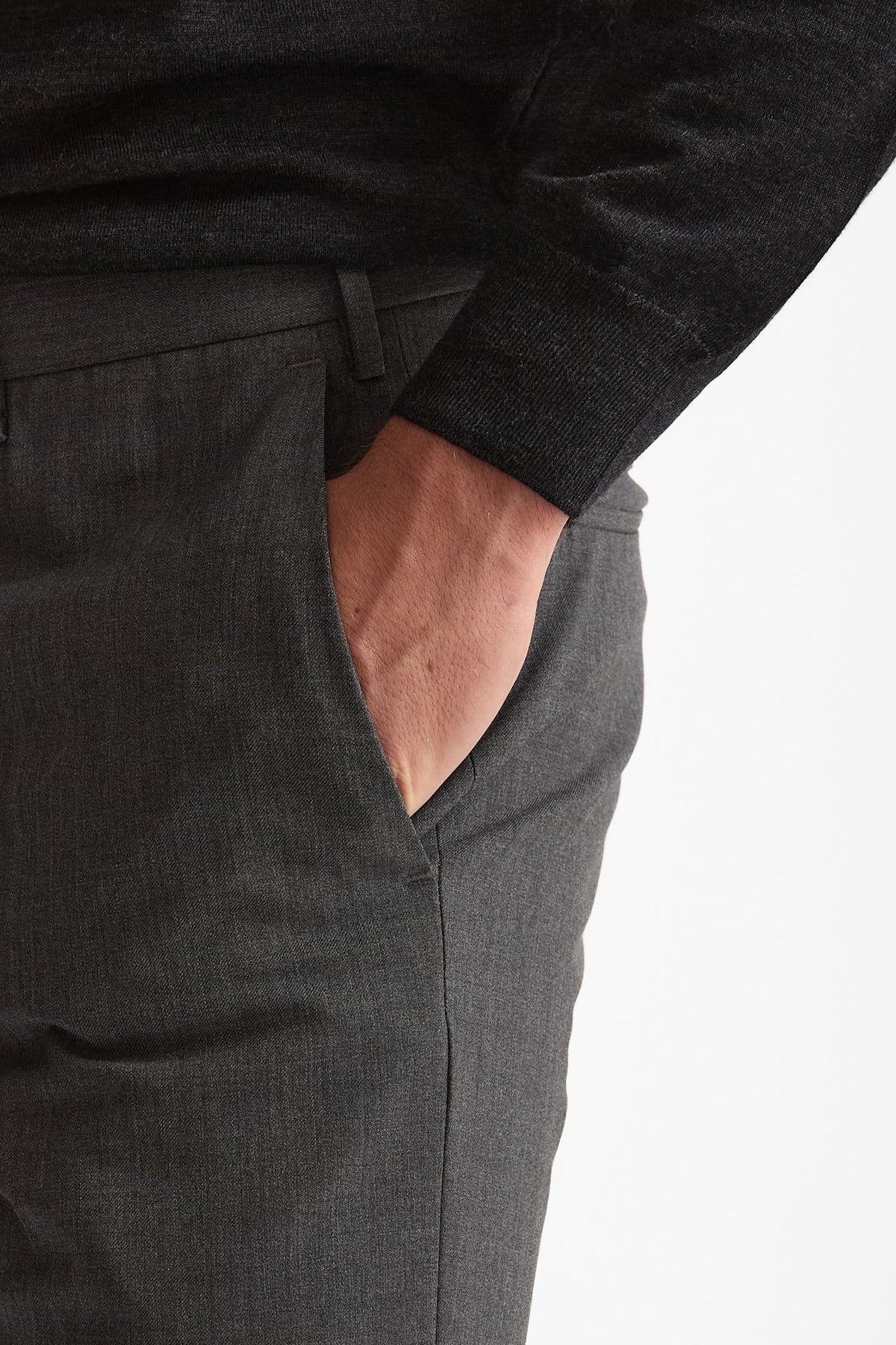 Pantalone in lana stretch EDGE- DIECI grigio men Pt torino - 6