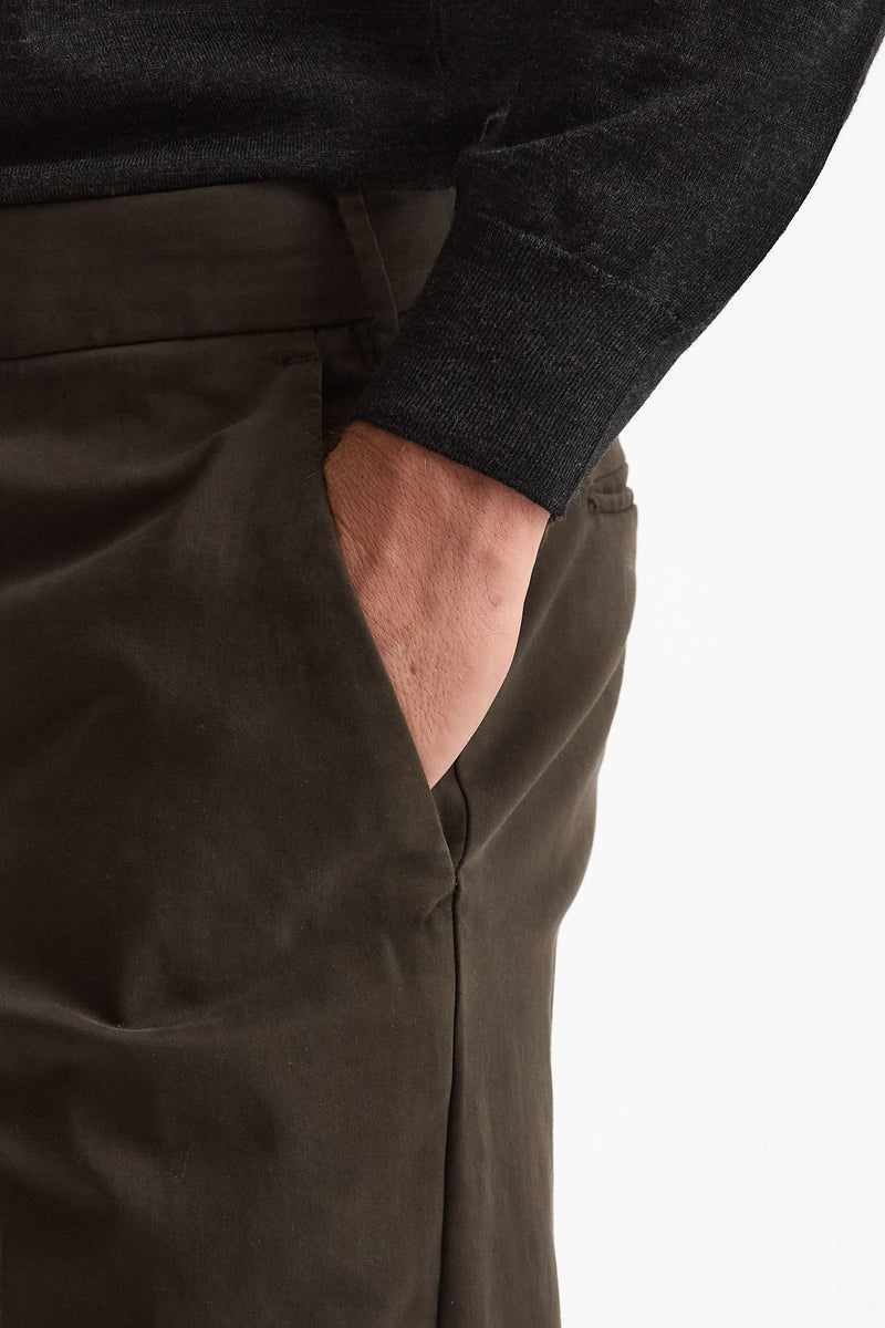 Pantalone EDGE-REBEL in cotone stretch  marrone men Pt torino - 6