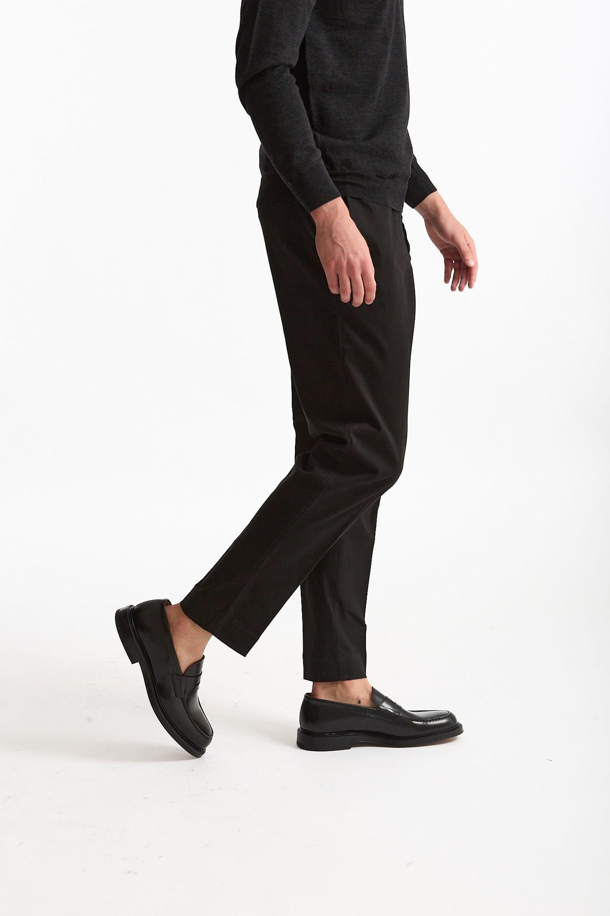 Pantalone EDGE-REBEL in cotone stretch nero men Pt torino - 4