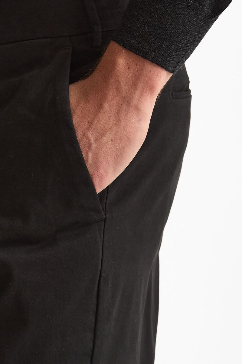 Pantalone EDGE-REBEL in cotone stretch nero men Pt torino - 6
