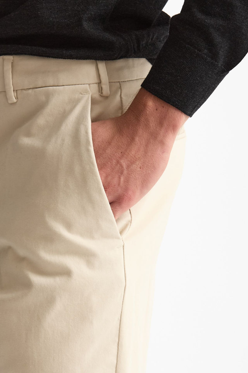 Pantalone EDGE-REBEL in cotone stretch panna men Pt torino - 6