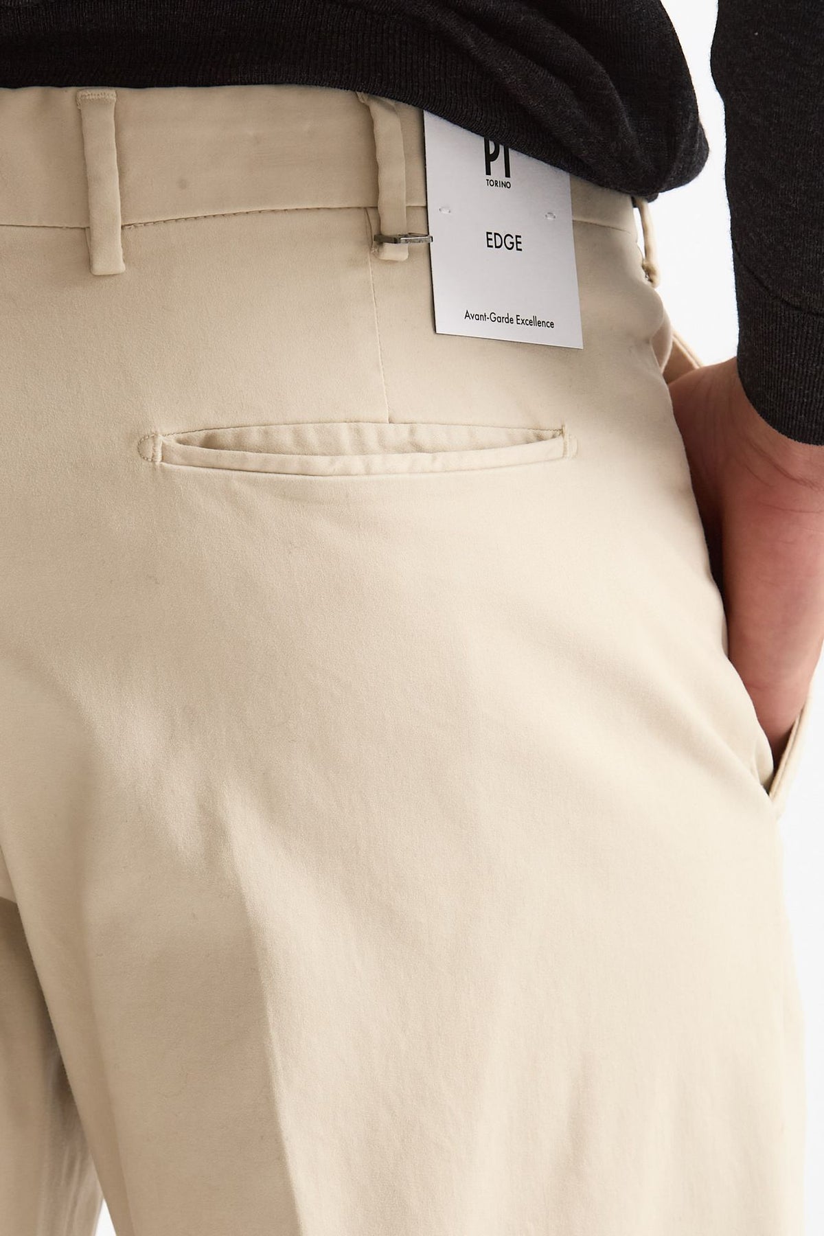Pantalone EDGE-REBEL in cotone stretch panna men Pt torino - 7