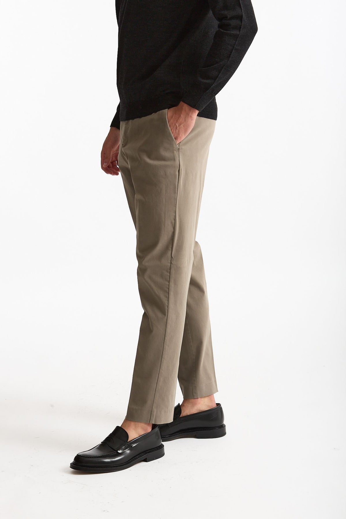 Pantalone EDGE-REBEL in cotone stretch tortora men Pt torino - 3