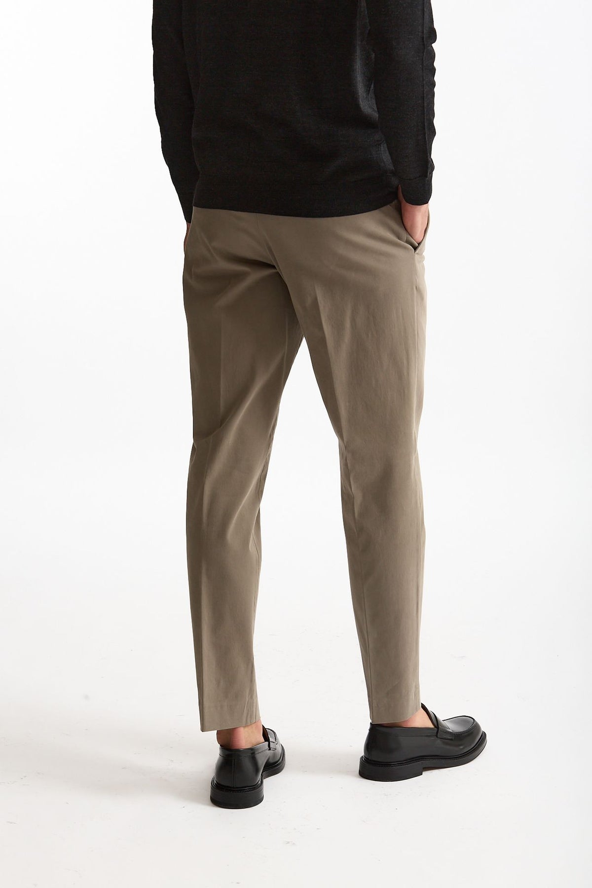 Pantalone EDGE-REBEL in cotone stretch tortora men Pt torino - 4