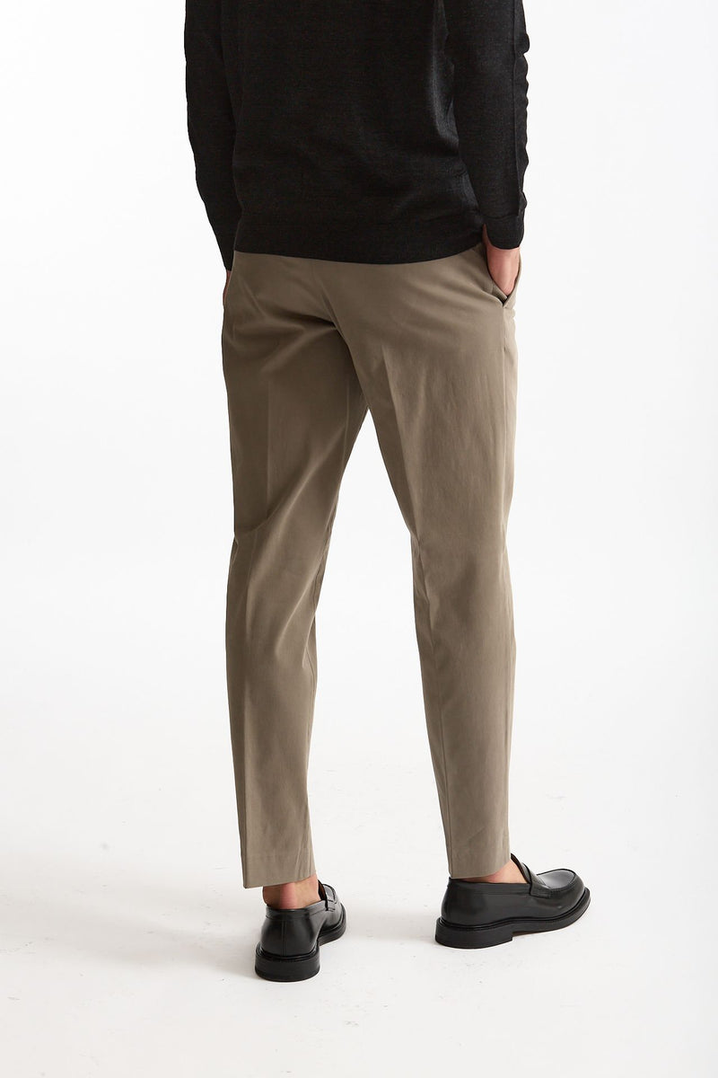 Pantalone EDGE-REBEL in cotone stretch tortora men Pt torino - 4