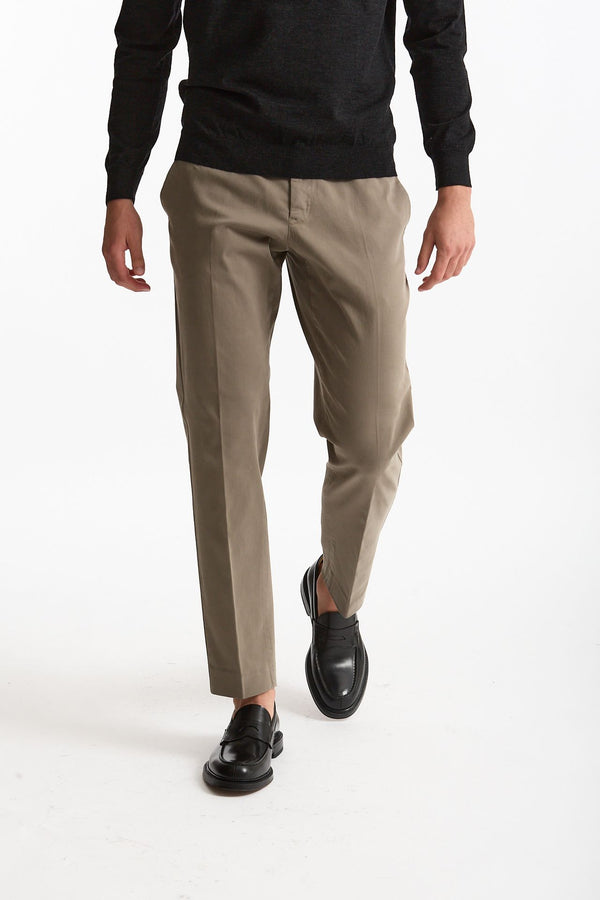 Pantalone EDGE-REBEL in cotone stretch tortora men Pt torino