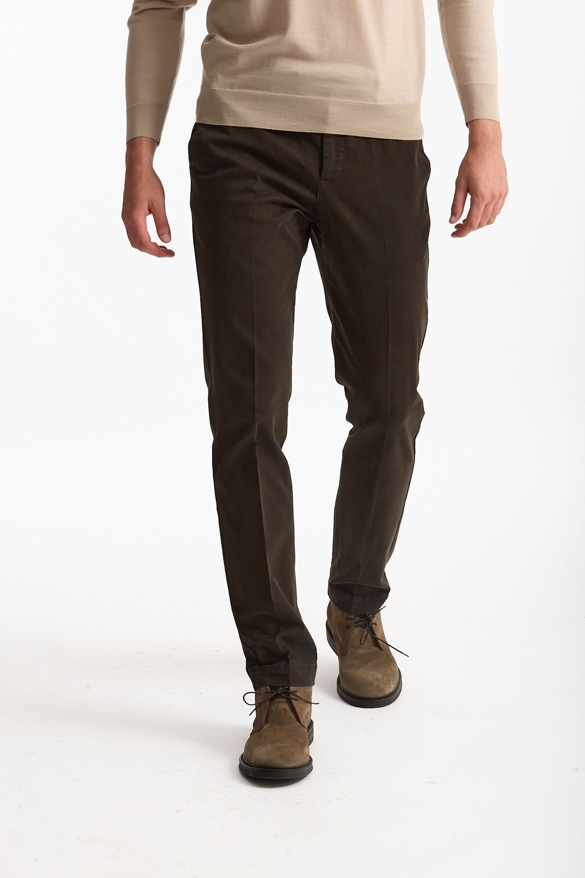 Pantalone STYLE- MASTER in cotone stretch lavato marrone men Pt torino - 2