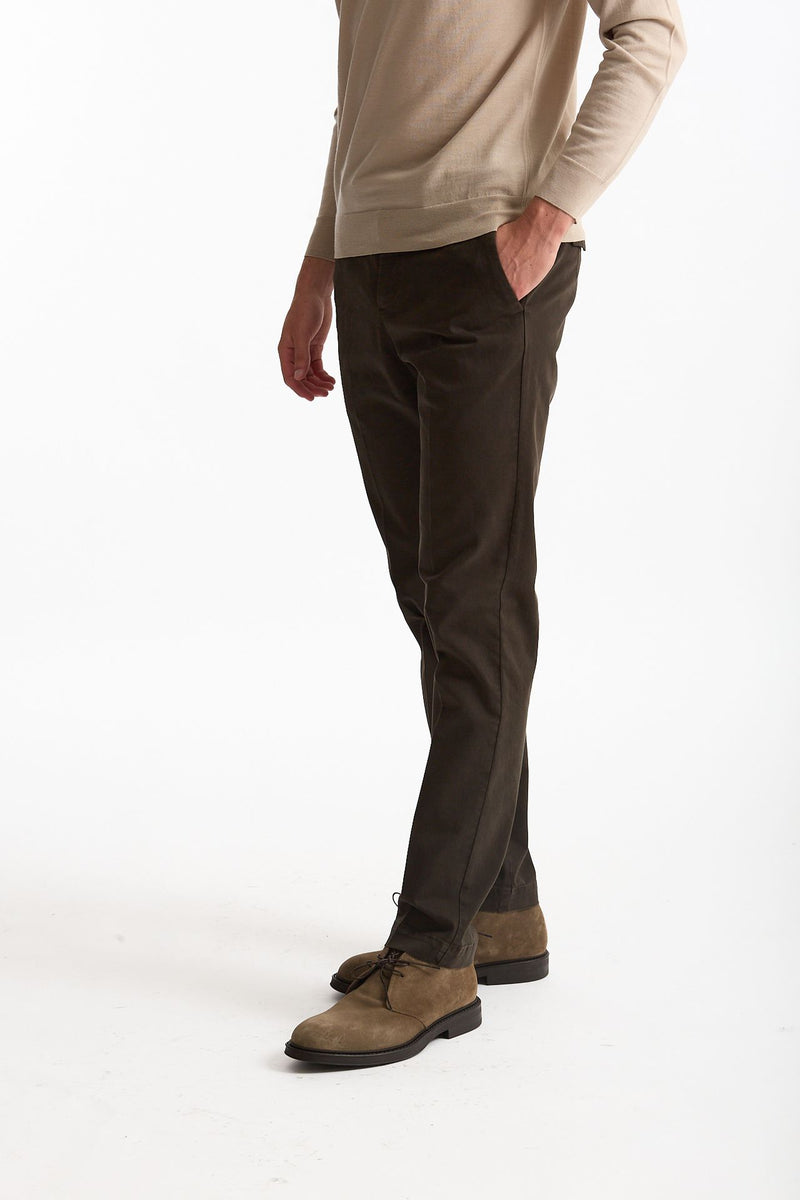 Pantalone STYLE- MASTER in cotone stretch lavato marrone men Pt torino - 3