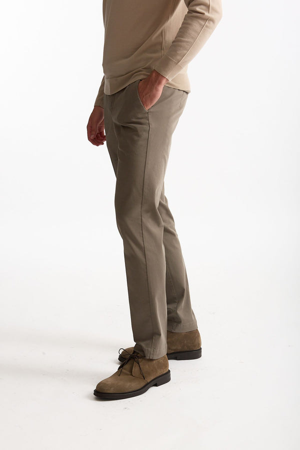 Pantalone STYLE- MASTER in cotone stretch lavato tortora men Pt torino