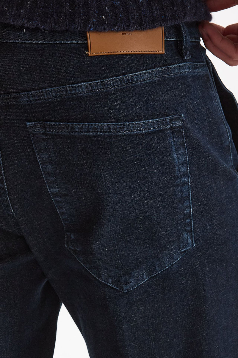 Jeans INDIE lavaggio scuro stone washed men Pt torino - 5