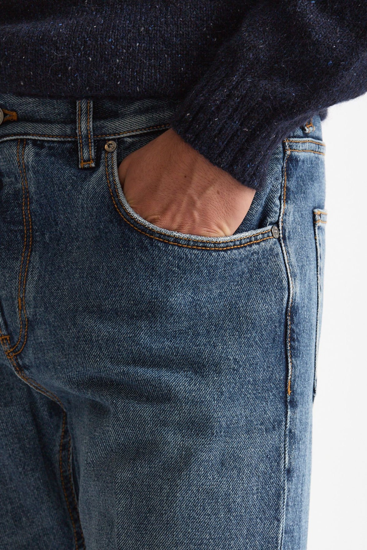 Jeans REGGAE lavaggio medio stone washed men Pt torino - 6