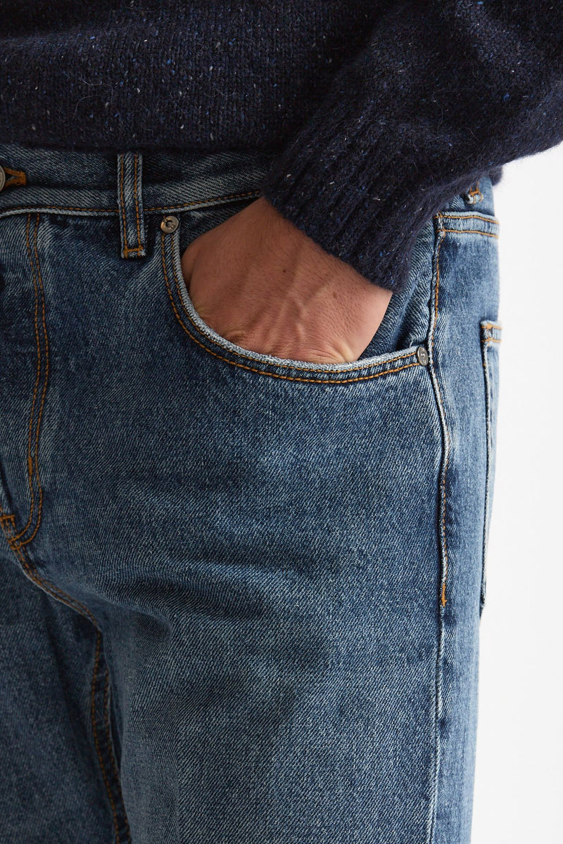 Jeans REGGAE lavaggio medio stone washed men Pt torino - 6
