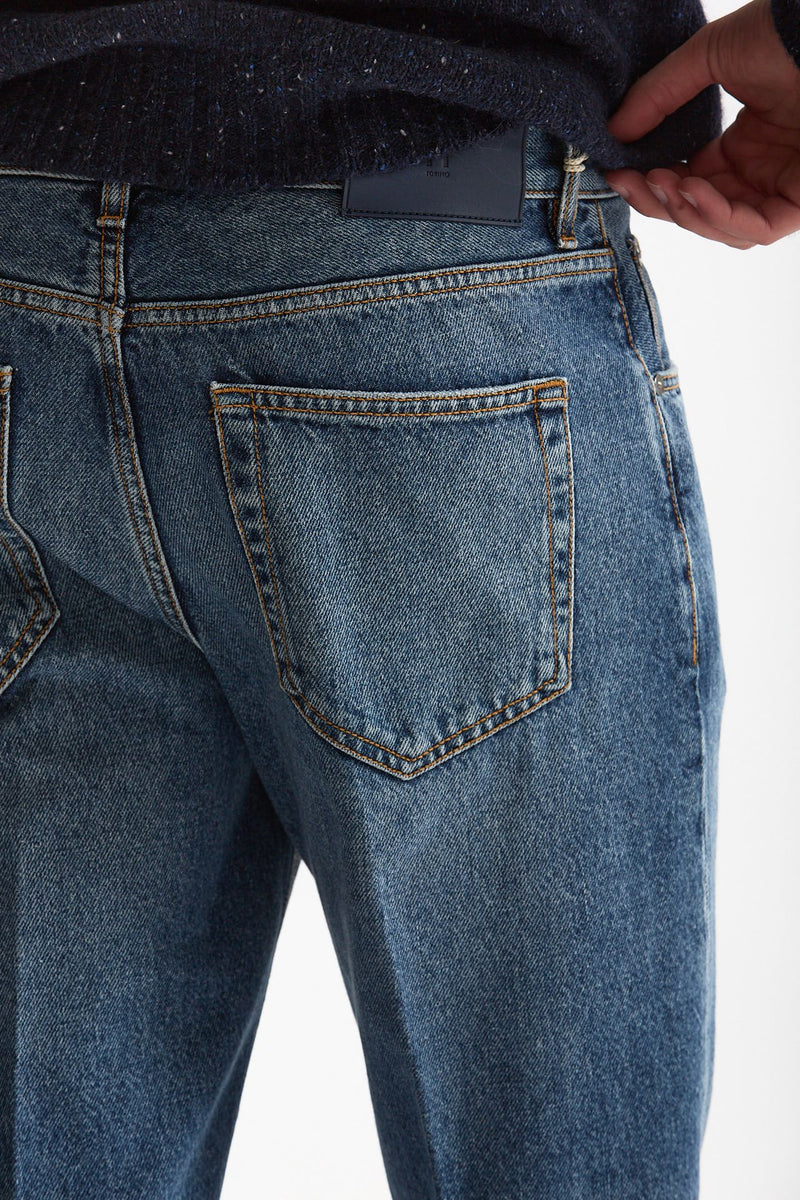 Jeans REGGAE lavaggio medio stone washed men Pt torino - 7