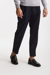 Pantalone STYLE-CARROT FIT in Lana ferma blu men Pt torino - 4