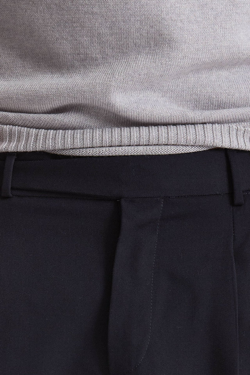 Pantalone STYLE-CARROT FIT in Lana ferma blu men Pt torino - 5