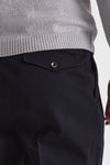 Pantalone STYLE-CARROT FIT in Lana ferma blu men Pt torino - 7