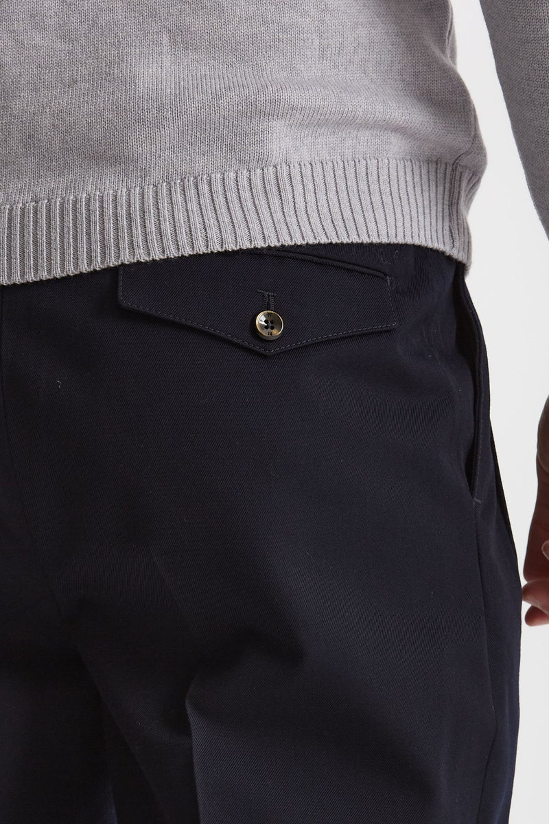 Pantalone STYLE-CARROT FIT in Lana ferma blu men Pt torino - 7
