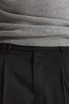 Pantalone STYLE-CARROT FIT in Lana ferma nero men Pt torino - 5
