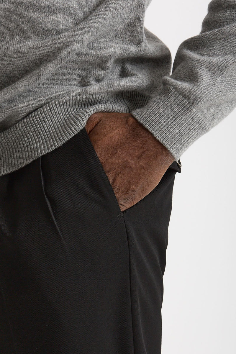 Pantalone STYLE-CARROT FIT in Lana ferma nero men Pt torino - 6