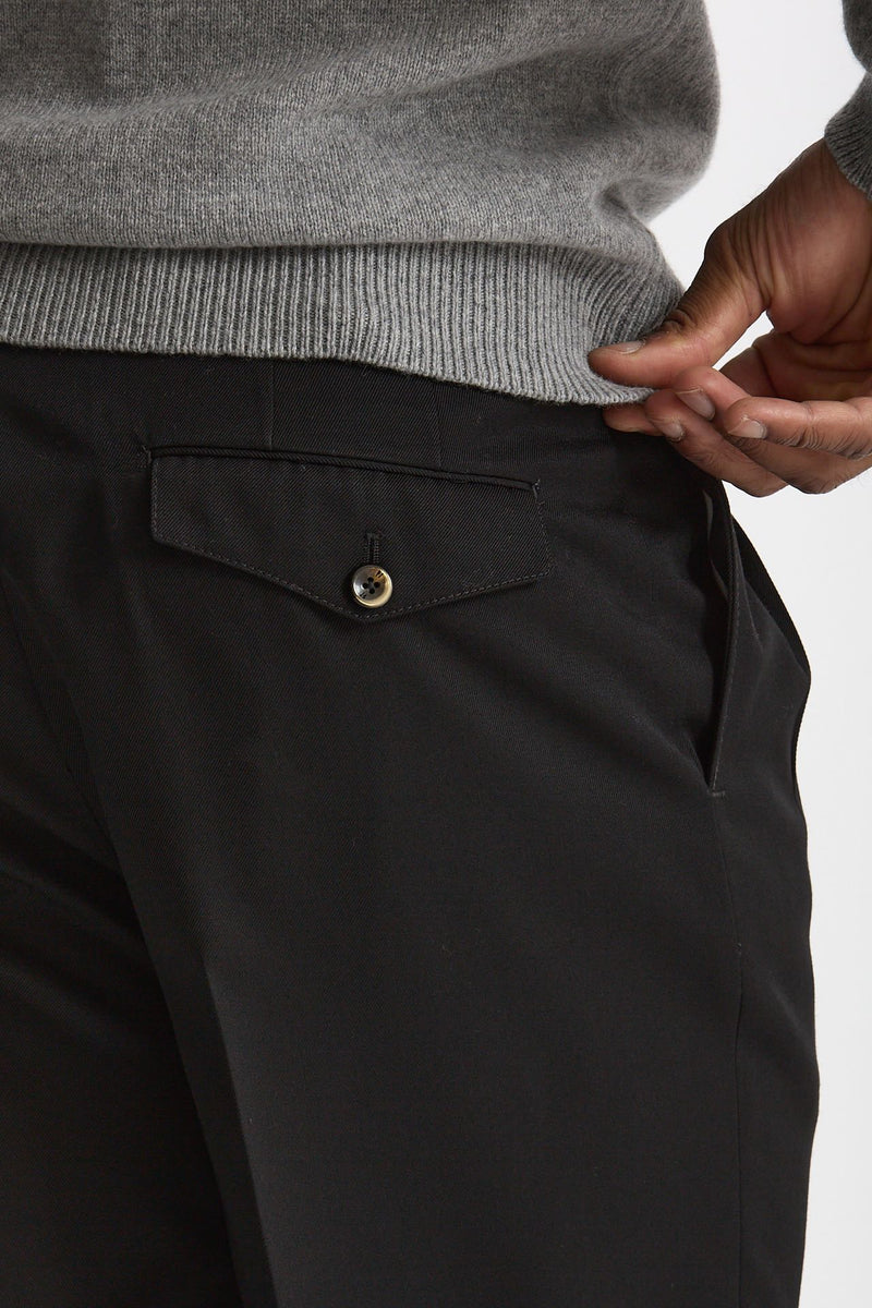 Pantalone STYLE-CARROT FIT in Lana ferma nero men Pt torino - 7