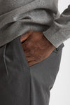 Pantalone STYLE-CARROT FIT in Lana ferma grigio men Pt torino - 6