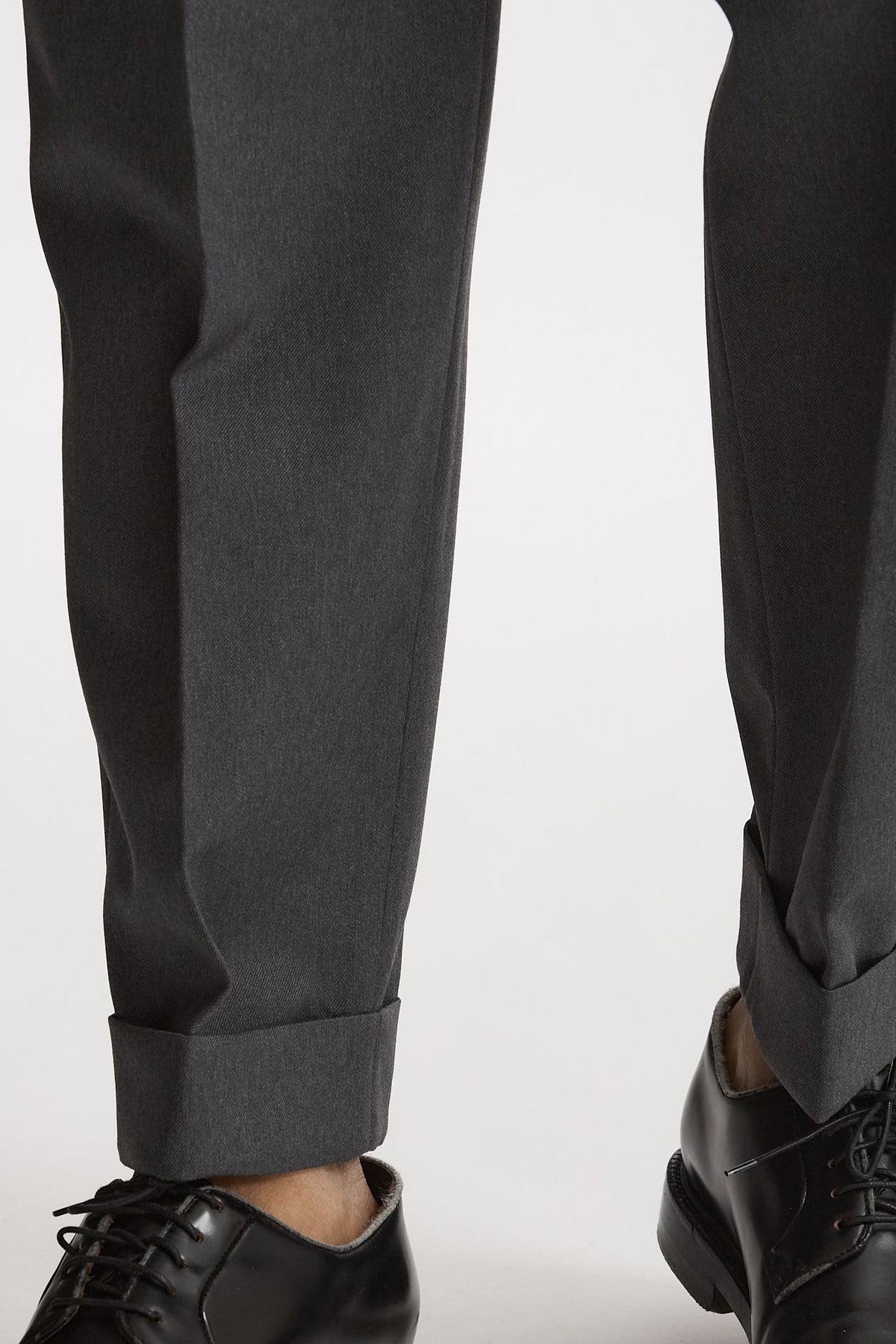 Pantalone STYLE-CARROT FIT in Lana ferma grigio men Pt torino - 8