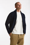 Cardigan a coste in lana blu men Rakki - 4