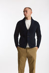 Cardigan a coste in lana blu men Rakki - 5