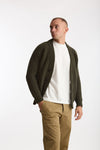 Cardigan a coste in lana verde militare men Rakki - 4