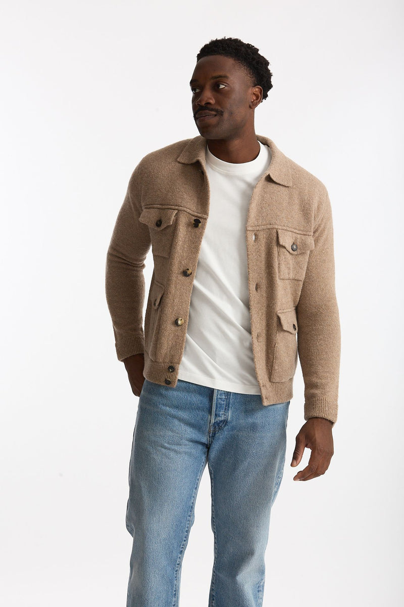 Maglia in lana e poliammide beige men Rakki - 1