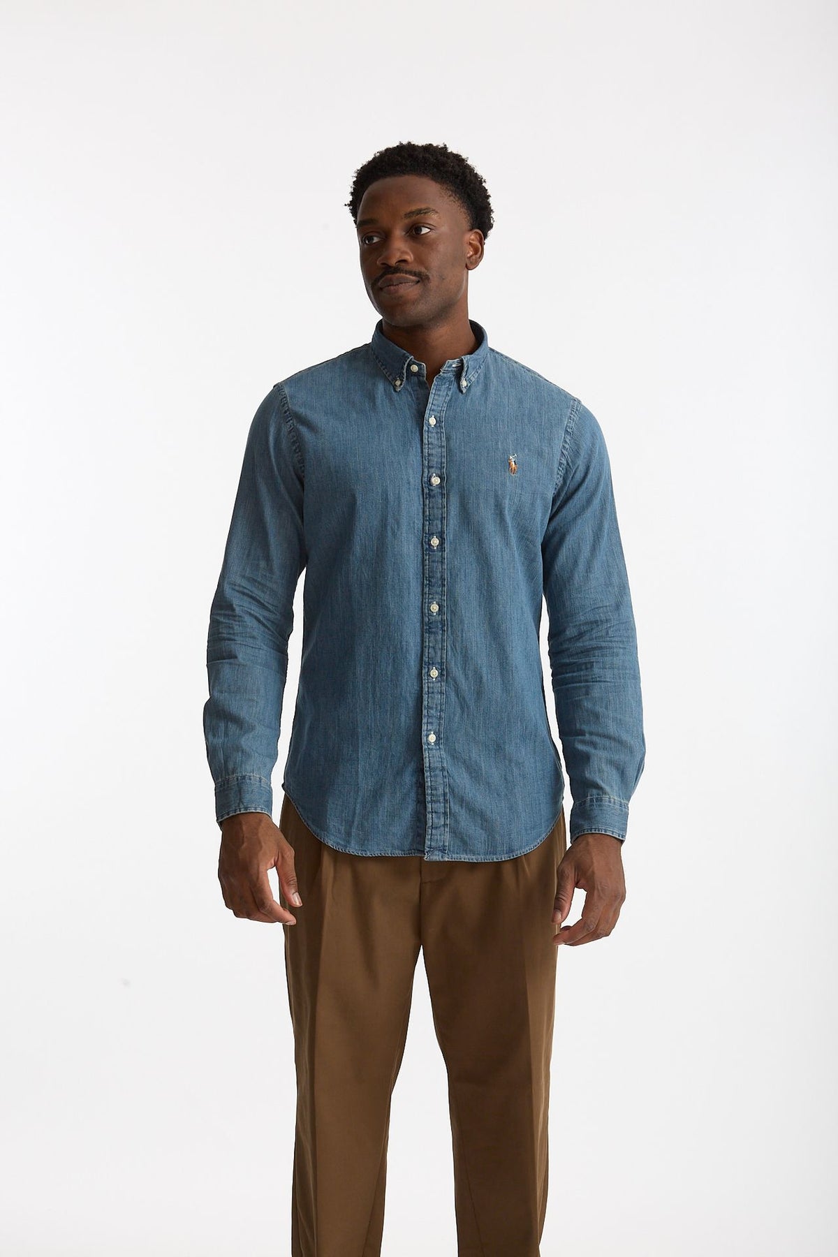 Camicia in cotone denim azzurro men Polo ralph lauren - 2
