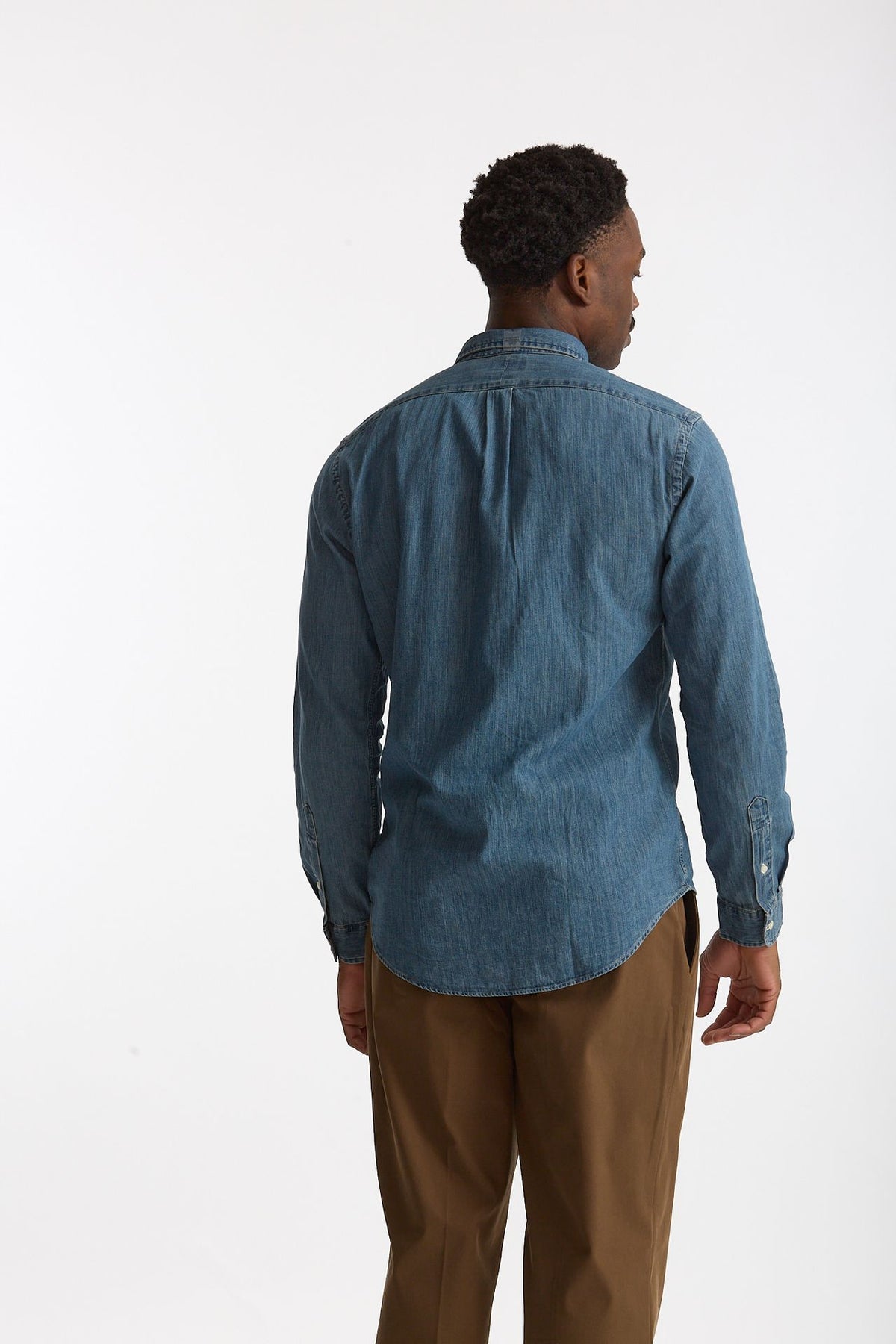 Camicia in cotone denim azzurro men Polo ralph lauren - 3