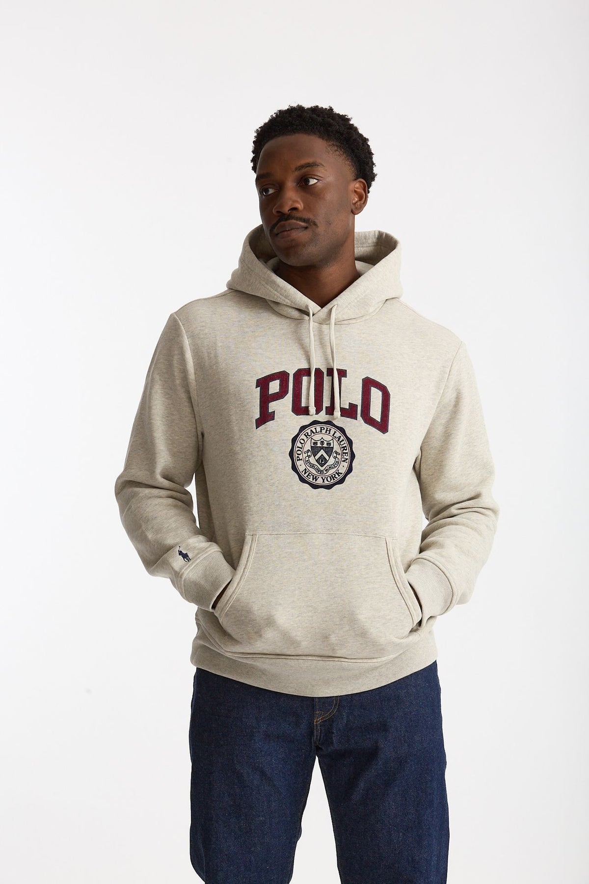 Felpa in cotone grigio chiaro men Polo ralph lauren - 1