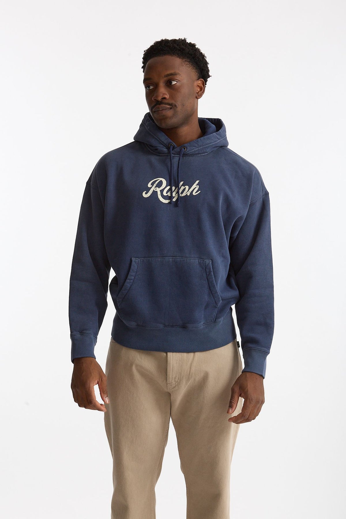 Felpa in cotone blu effetto lavato men Polo ralph lauren - 1