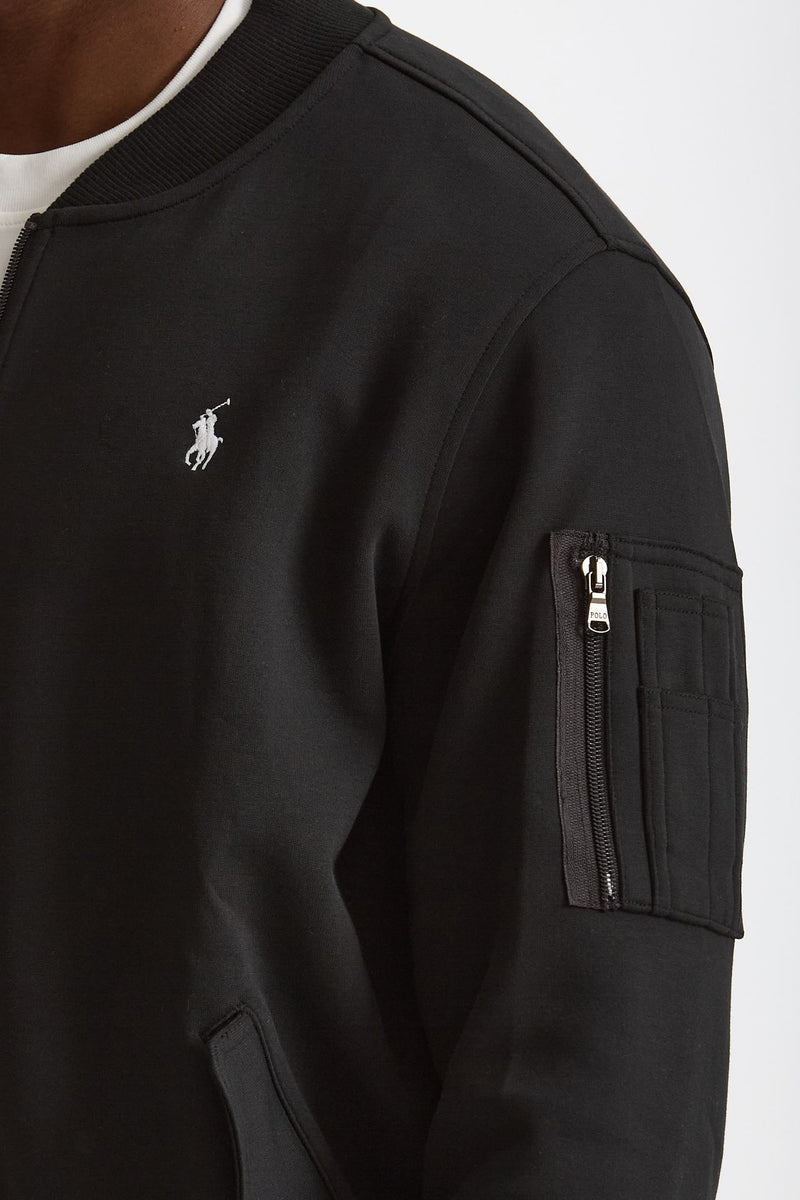 Felpa bomber in cotone nero men Polo ralph lauren - 2