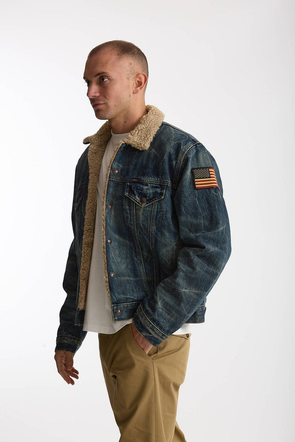 Giubbino orsetto in denim lavato men Polo ralph lauren